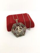 GÜMÜŞ TELKARİ SEMAZEN KOLYE