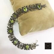 925 Ayar Gümüş Markazit ve Sitrin Taşlı Bileklik