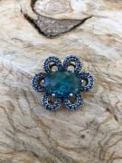 GÜMÜŞ ZİRKON TAŞLI BROŞ