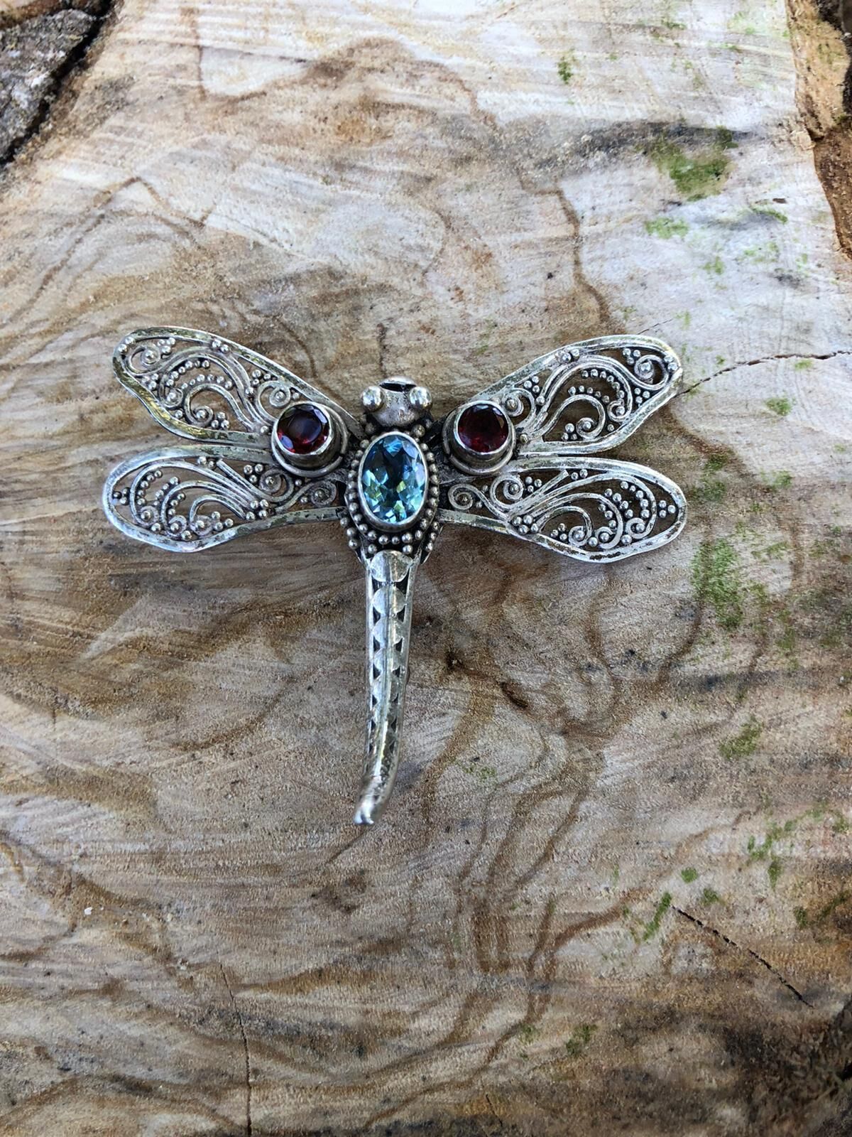 GÜMÜŞ KELEBEK EL İŞİ BROŞ