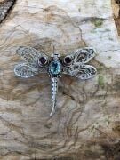 GÜMÜŞ KELEBEK EL İŞİ BROŞ