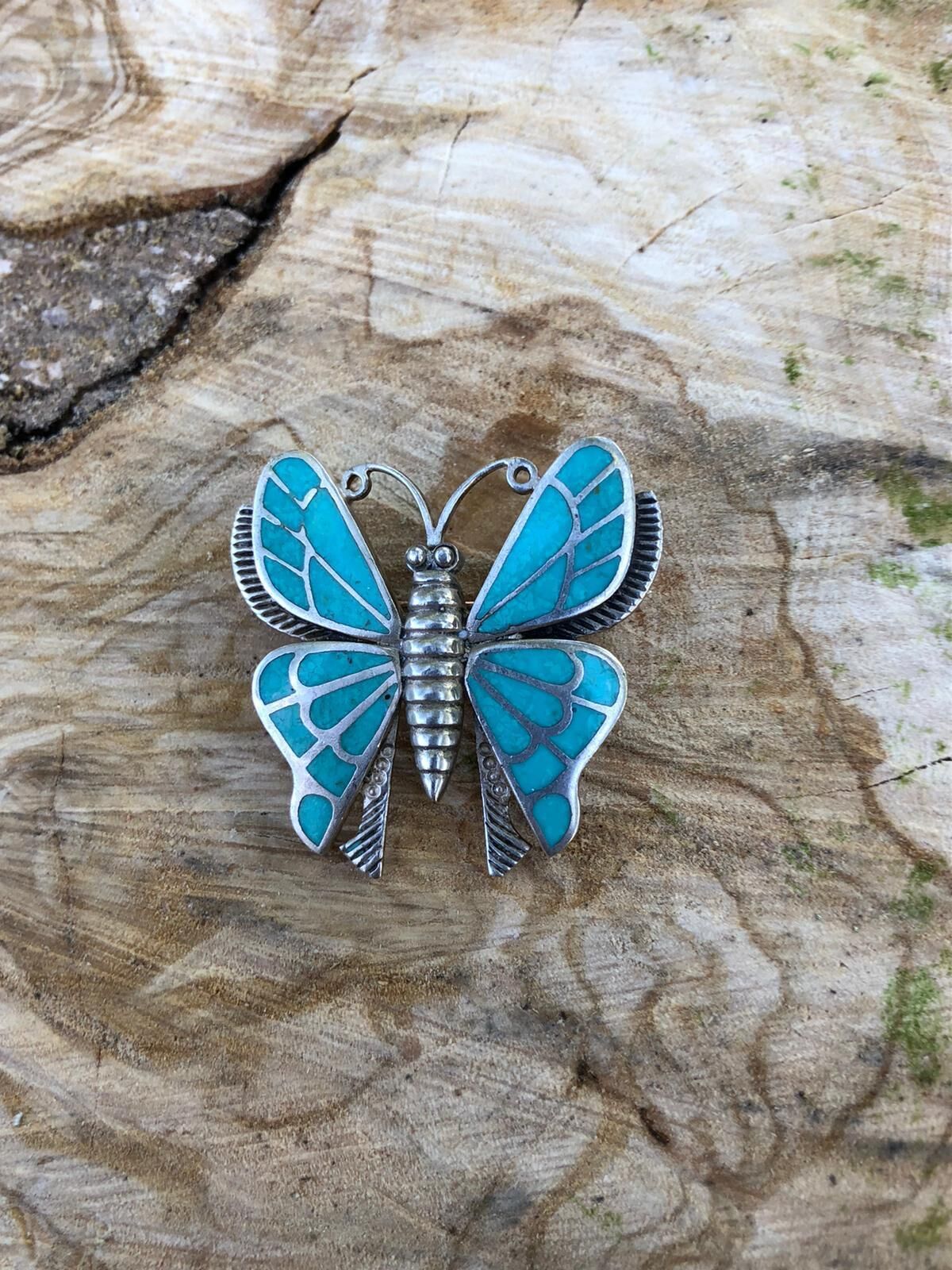 GÜMÜŞ KELEBEK BROŞ