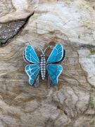 GÜMÜŞ KELEBEK BROŞ