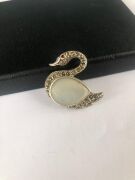 GÜMÜŞ  KUĞU BROŞ