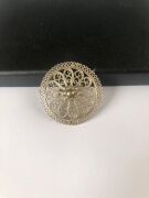 GÜMÜŞ TELKARİ BROŞ