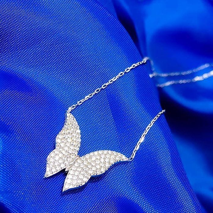 925 Ayar Gümüş Kelebek Kolye