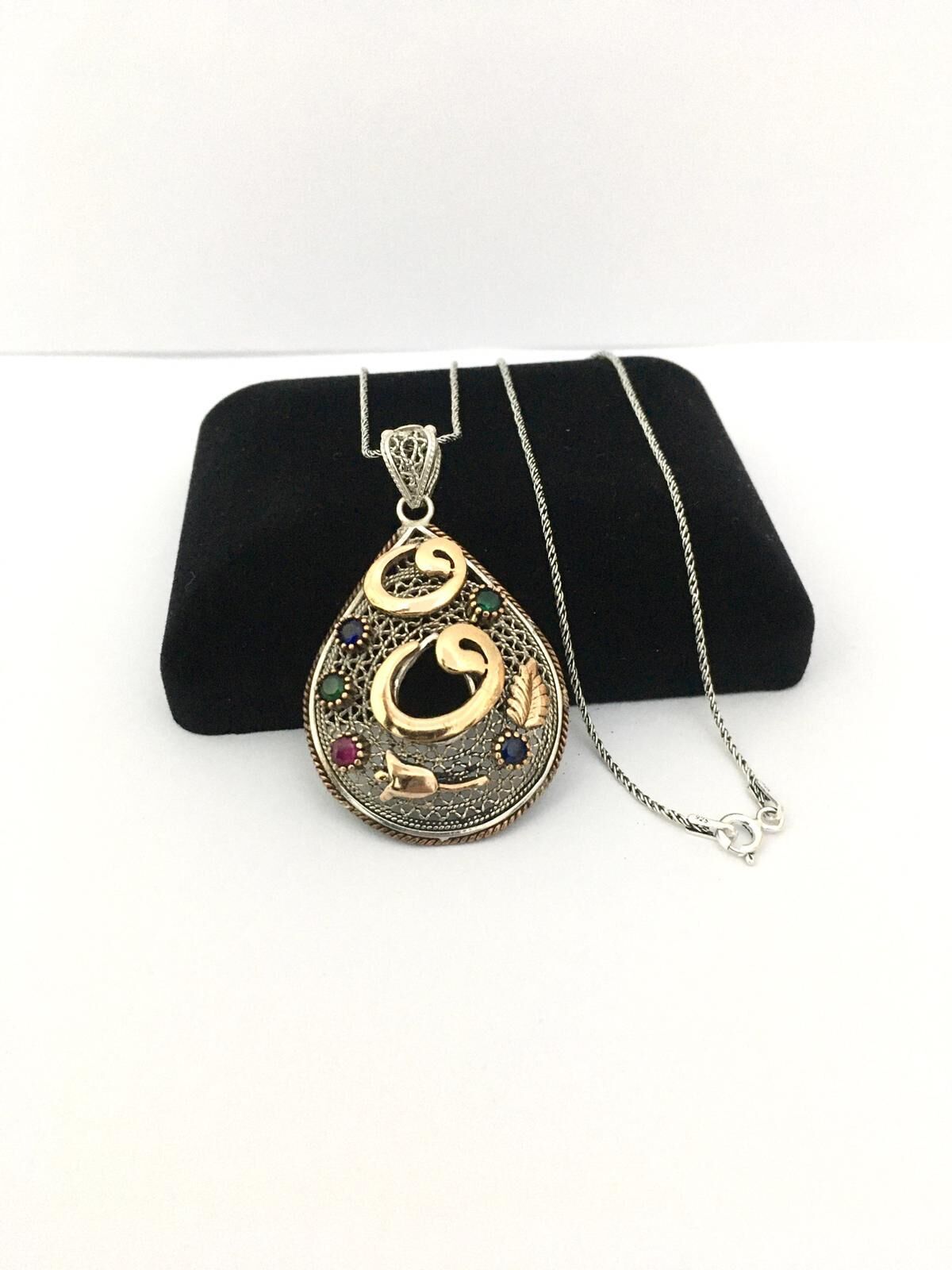 GÜMÜŞ TELKARİ KOLYE