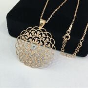 GÜMÜŞ ROSE YAŞAM ÇİÇEĞİ KOLYESİ