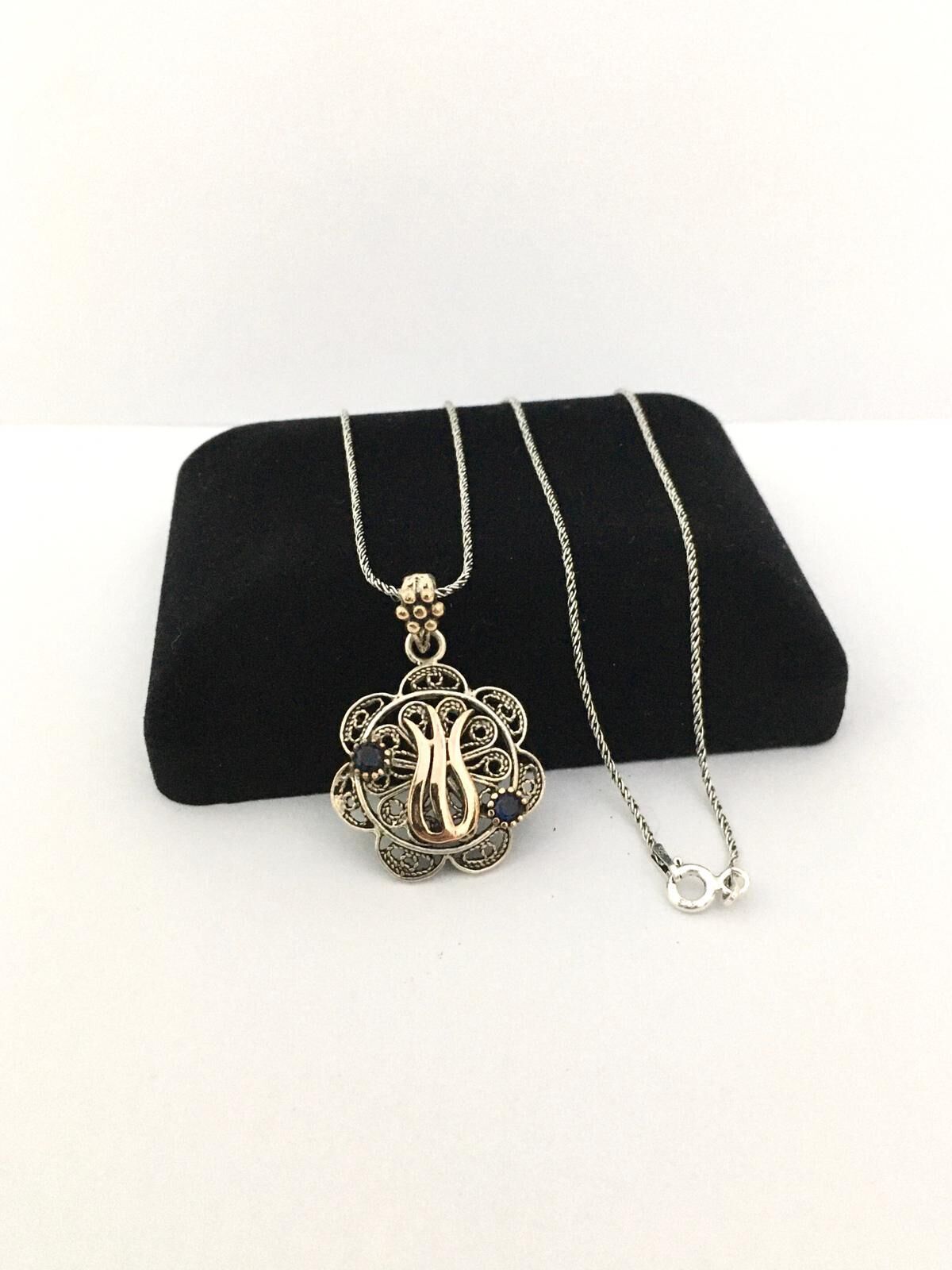 GÜMÜŞ TELKARİ EL İŞİ  KOLYE