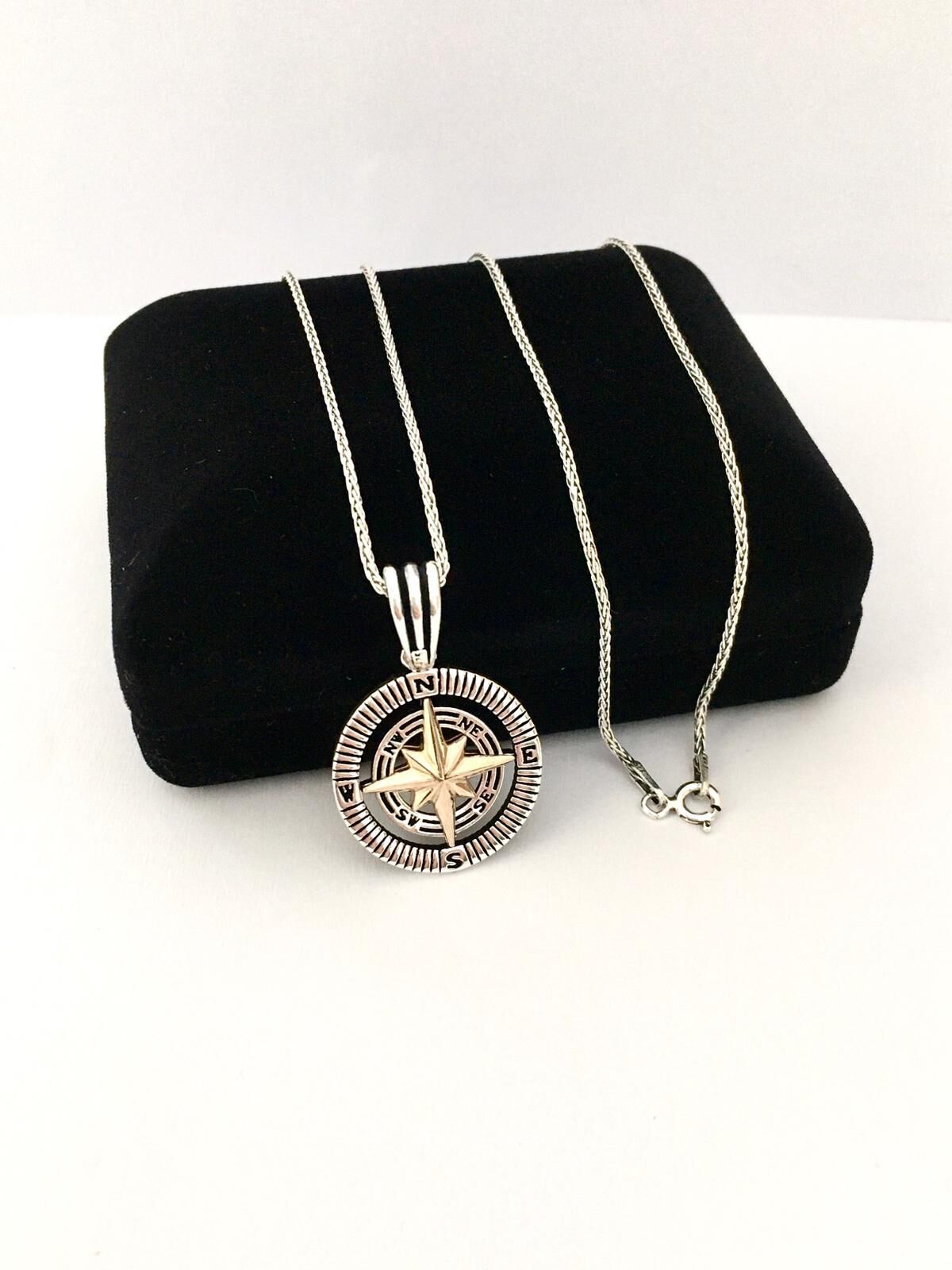 GÜMÜŞ PUSULA KOLYE