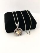 GÜMÜŞ PUSULA KOLYE