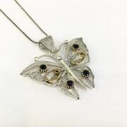 925 AYAR GÜMÜŞ TELKARİ KELEBEK KOLYE