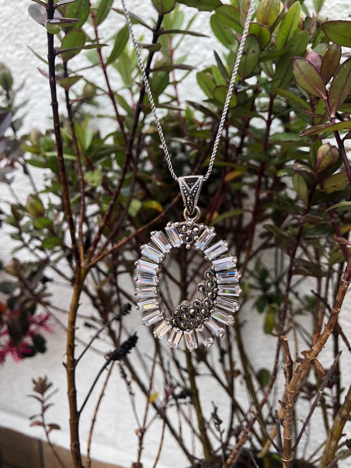 GÜMÜŞ ZİRKON TAŞLI KOLYE