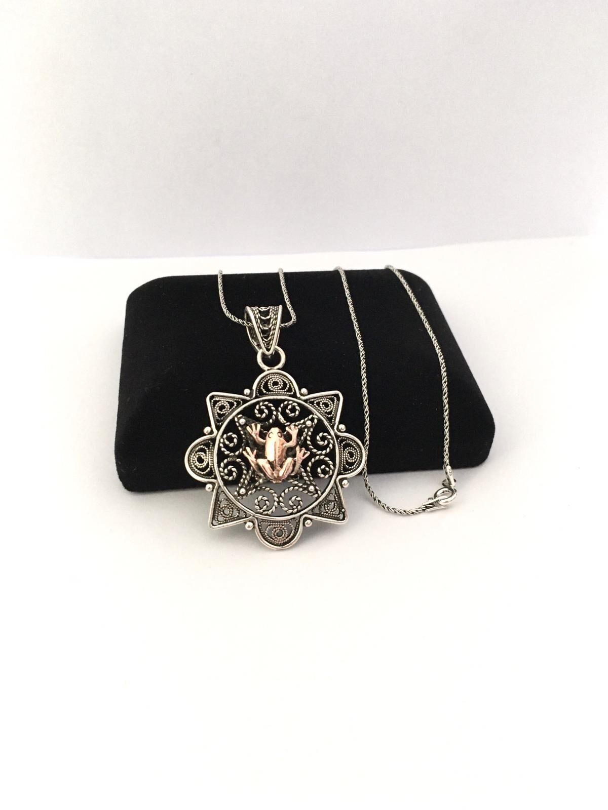 GÜMÜŞ TELKARİ KOLYE