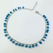 TURKUAZ TAŞLI GÜMÜŞ HALHAL