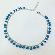 TURKUAZ TAŞLI GÜMÜŞ HALHAL