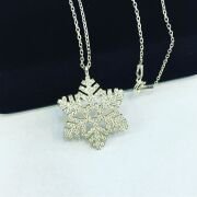 925 AYAR GÜMÜŞ KAR TANESİ KOLYE