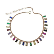 RENKLİ TAŞLI GÜMÜŞ HALHAL