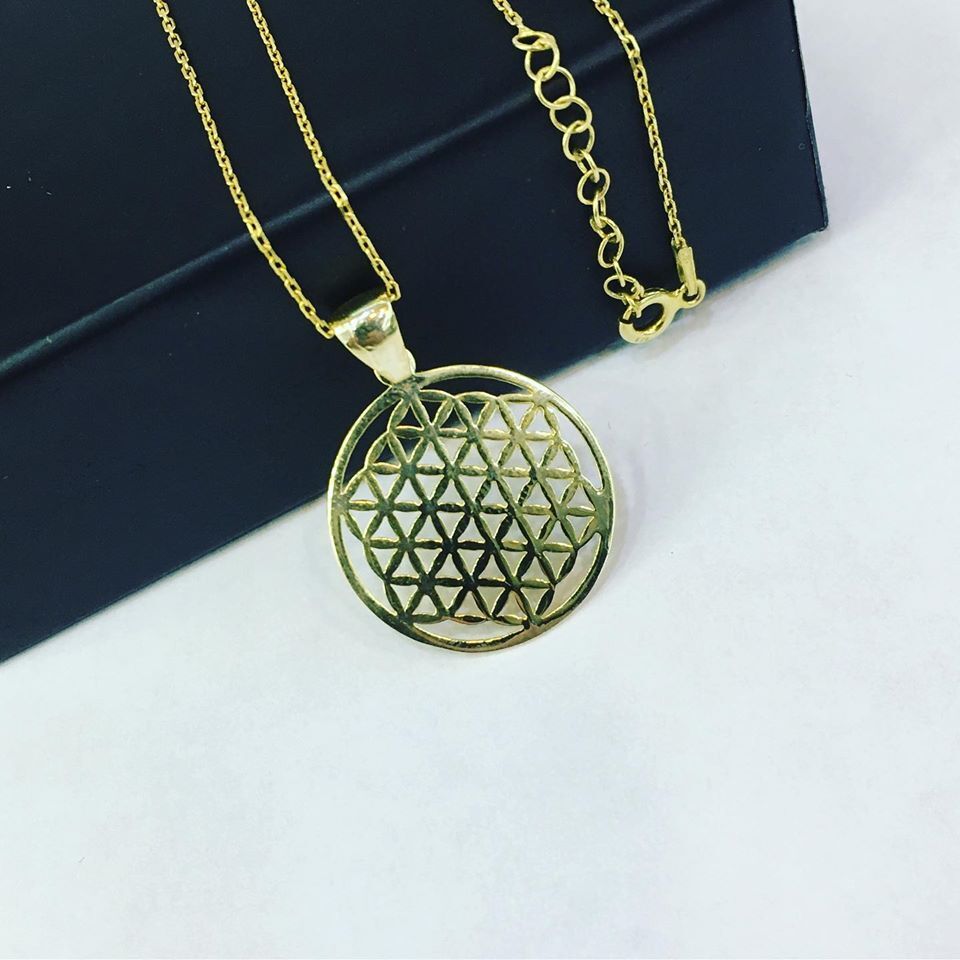 GÜMÜŞ ALTIN KAPLAMA  YAŞAM KOLYESİ