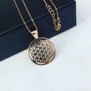 GÜMÜŞ  ROSE BRONZ RENK  YAŞAM KOLYESİ