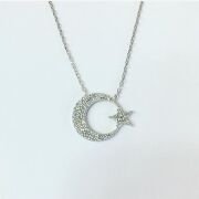 Gümüş 925 Ayar Ay yıldız Kolye