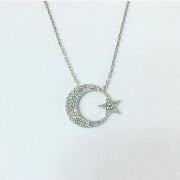 Gümüş 925 Ayar Ay yıldız Kolye