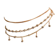 ÜÇ SIRALI  ZİRKON TAŞLI ROSE GÜMÜŞ  HALHAL