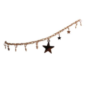 YILDIZ PULLU ROSE BRONZ RENK GÜMÜŞ HALHAL