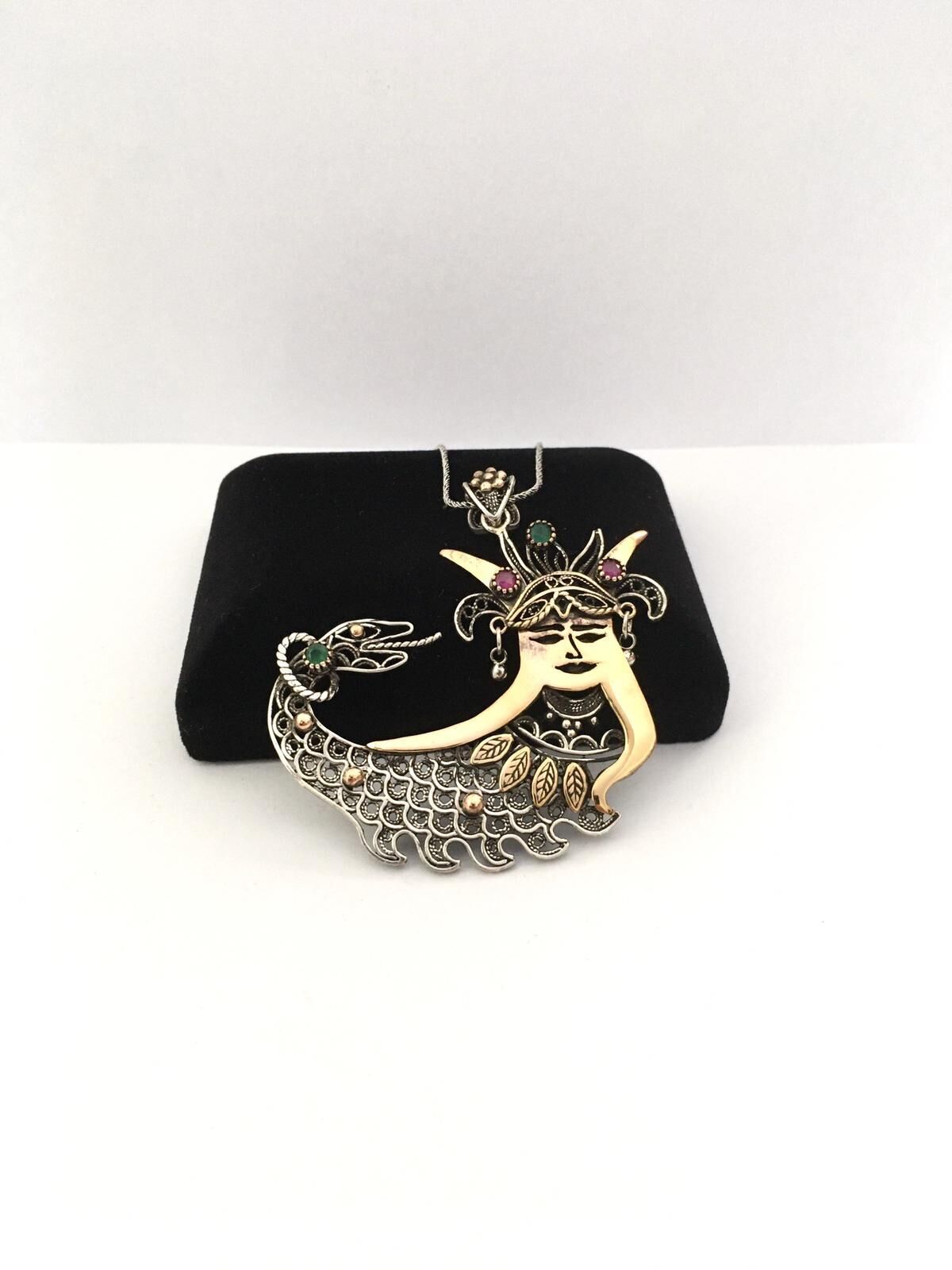 GÜMÜŞ TELKARİ ŞAHMERAN KOLYE