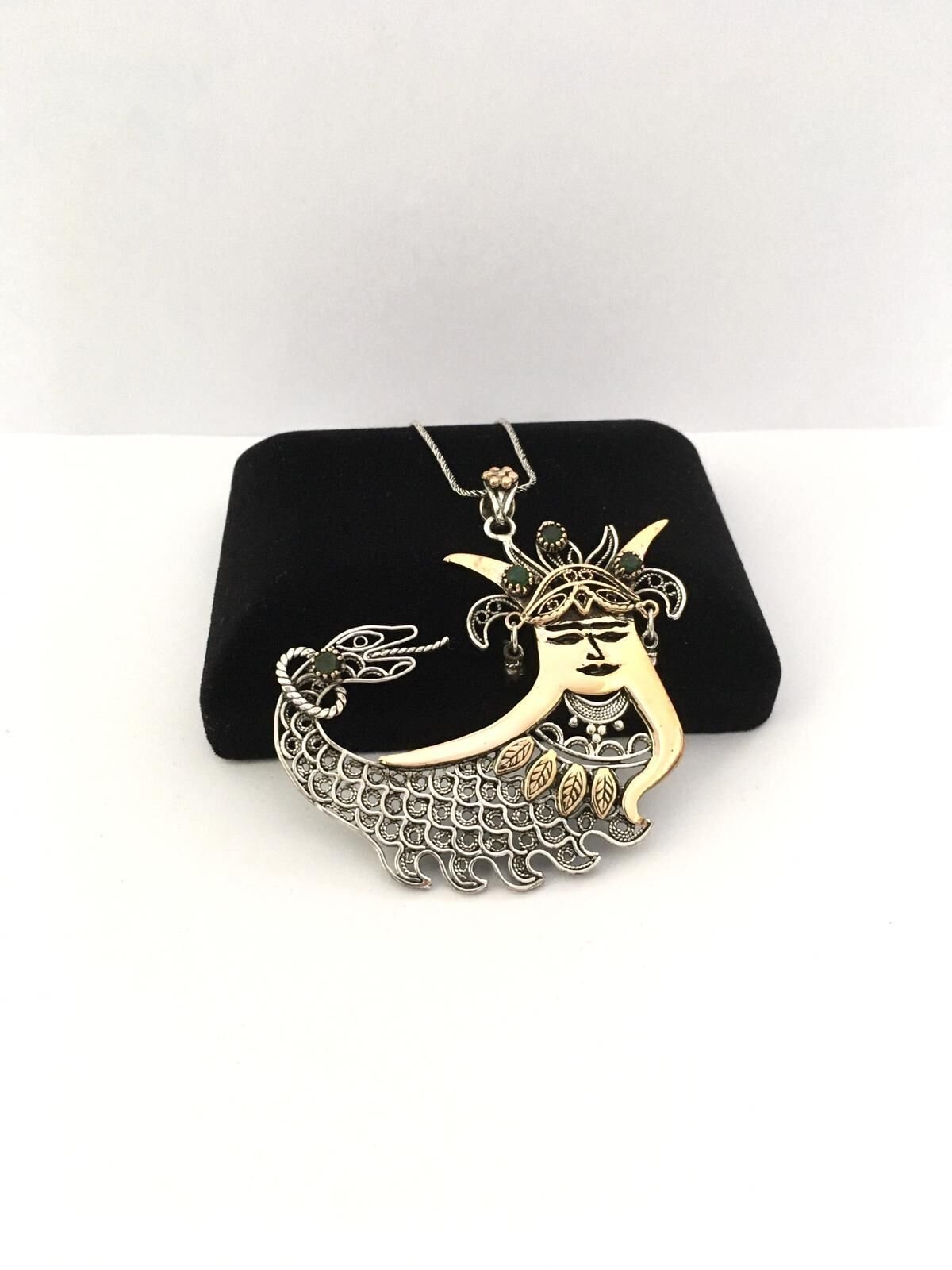 GÜMÜŞ TELKARİ ŞAHMERAN KOLYE