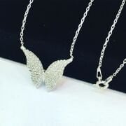 925 AYAR GÜMÜŞ KELEBEK KOLYE