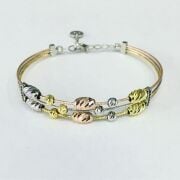 Dorika Dorissa Altın Yaldızlı Rose Gümüş  Zirkon Taşlı  Bilezik