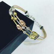 Dorika Dorissa Altın Yaldızlı Rose Gümüş  Zirkon Taşlı  Bilezik