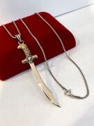 GÜMÜŞ ŞÖVALYE KILICI KILIÇ ERKEK KOLYE