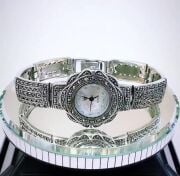 925 AYAR GÜMÜŞ MARKAZİT TAŞLI SAAT