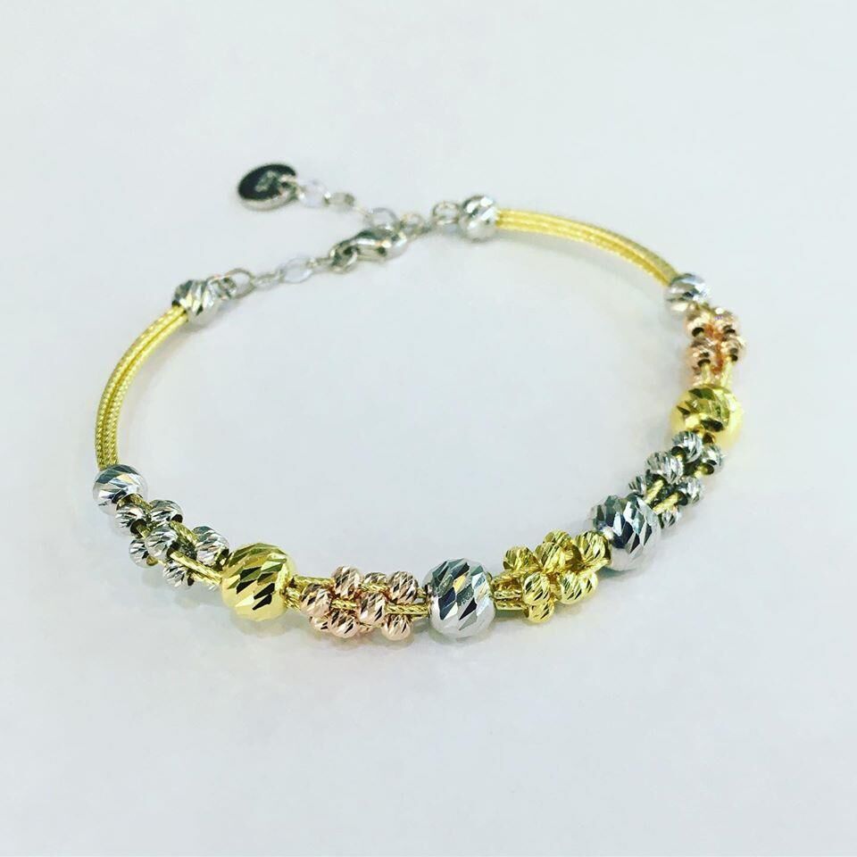 DORİSSA  ROSE ALTIN YALDIZLI GÜMÜŞ BİLEZİK