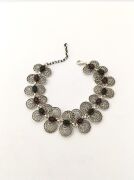 GÜMÜŞ KIRK AYAK EL İŞİ TELKARİ BİLEKLİK