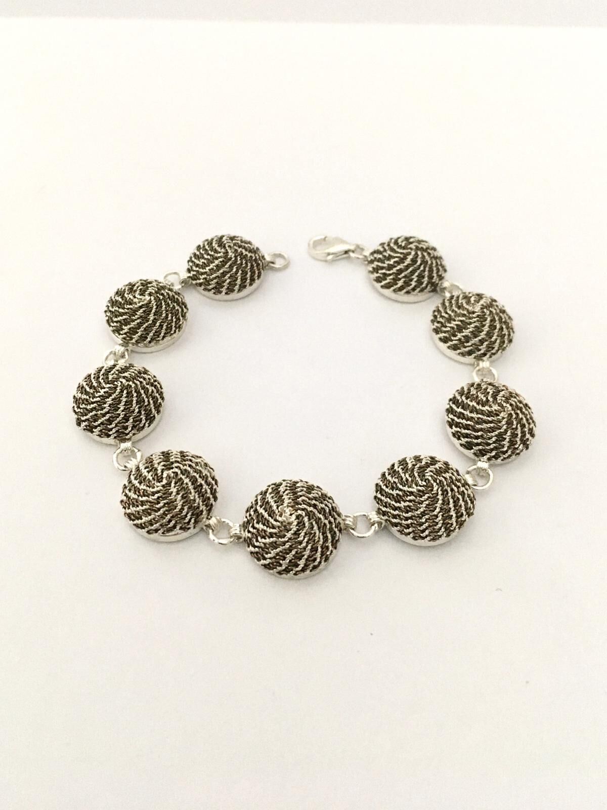 GÜMÜŞ HASIR ÖRME MARDİN TELKARİ BİLEKLİK