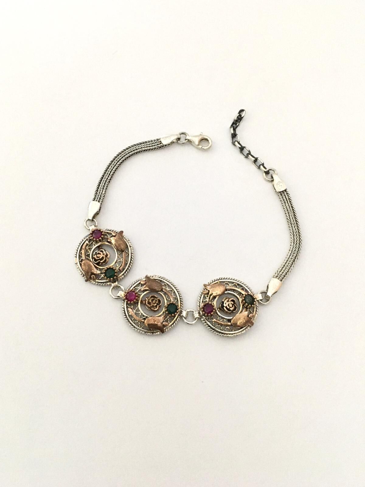 GÜMÜŞ LALE MOTİFLİ TELKARİ BİLEKLİK