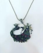 925 GÜMÜŞ KÖK YAKUT VE KÖK ZÜMRÜT TAŞLI ŞAHMERAN KOLYE