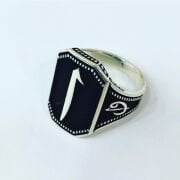 925 AYAR GÜMÜŞ ELİF HARFLİ ERKEK YÜZÜK