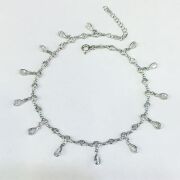 GÜMÜŞ ZİRKON TAŞLI DAMLA  HALHAL