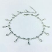 GÜMÜŞ ZİRKON TAŞLI DAMLA  HALHAL