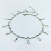 GÜMÜŞ ZİRKON TAŞLI DAMLA  HALHAL