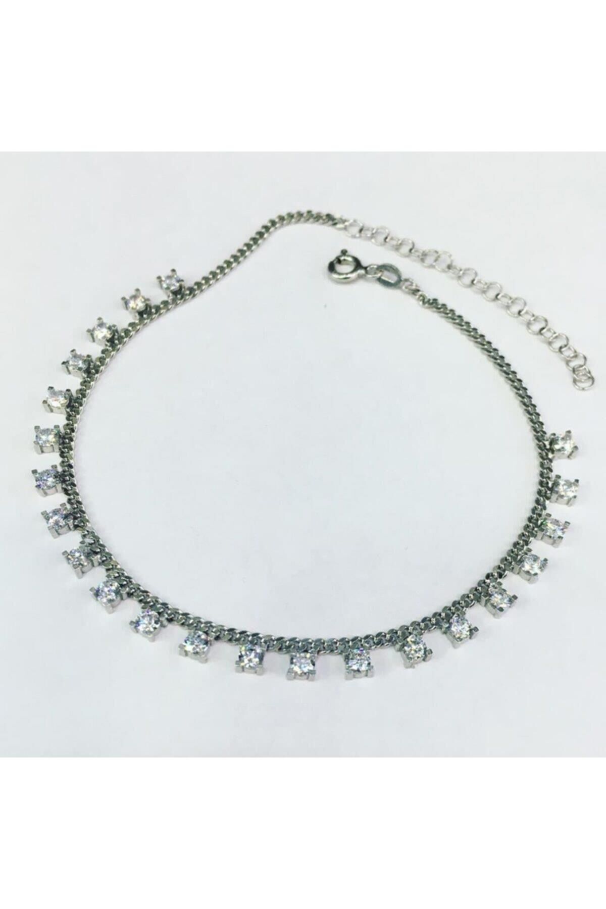 GÜMÜŞ SIRALI ZİRKON TAŞLI  HALHAL