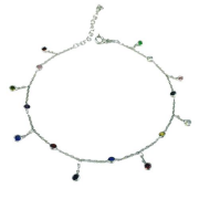 GÜMÜŞ RENKLİ ZİRKON TAŞLI  HALHAL