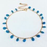 Gümüş ROSE BRONZ RENK DAMLA Turkuaz Taşlı HALHAL