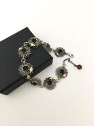 GÜMÜŞ SAFİR TAŞLI TELKARİ BİLEKLİK