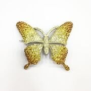 925 GÜMÜŞ SWAROVSKİ TAŞLI KELEBEK BROŞ YAKA İĞNESİ