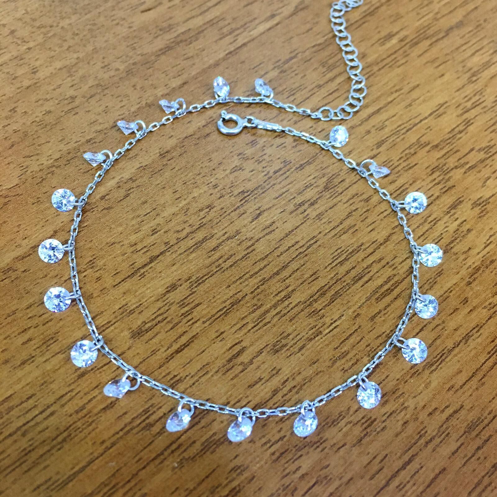 Gümüş Zirkon Taşlı Halhal